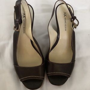 Anne Klein Black Open Toe Shoes